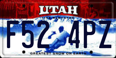 UT license plate F524PZ