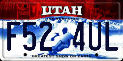 UT license plate F524UL