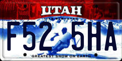 UT license plate F525HA