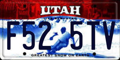 UT license plate F525TV