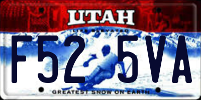 UT license plate F525VA