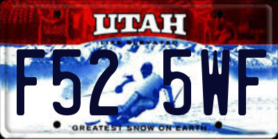 UT license plate F525WF
