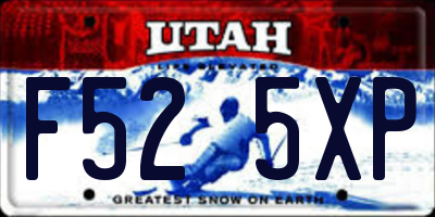 UT license plate F525XP