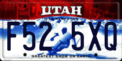 UT license plate F525XQ