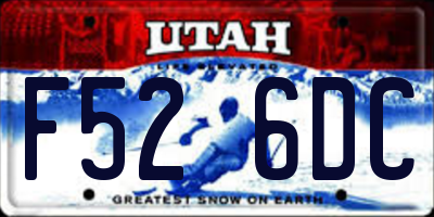 UT license plate F526DC