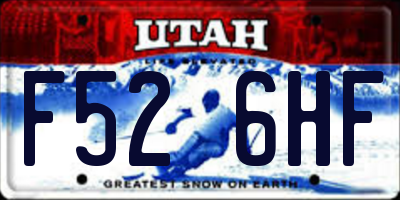 UT license plate F526HF