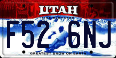 UT license plate F526NJ
