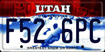 UT license plate F526PC