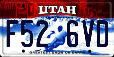 UT license plate F526VD