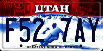 UT license plate F527AY