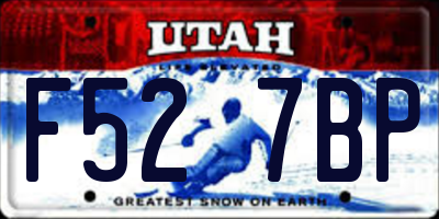 UT license plate F527BP