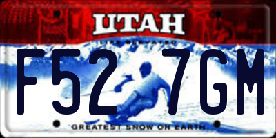 UT license plate F527GM