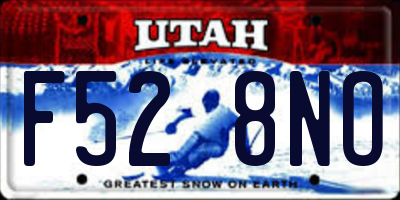 UT license plate F528NO
