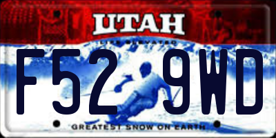 UT license plate F529WD