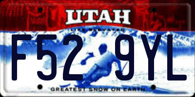 UT license plate F529YL