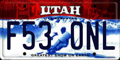 UT license plate F530NL
