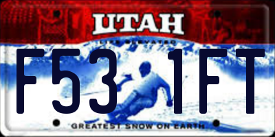 UT license plate F531FT