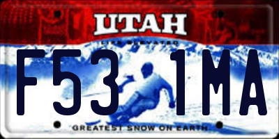 UT license plate F531MA