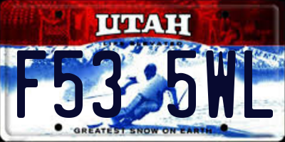 UT license plate F535WL