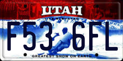 UT license plate F536FL