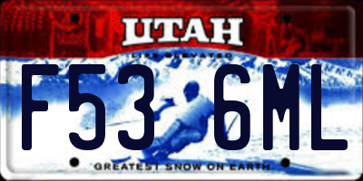 UT license plate F536ML
