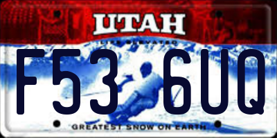 UT license plate F536UQ