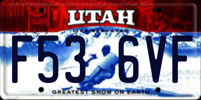 UT license plate F536VF