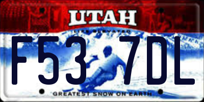 UT license plate F537DL