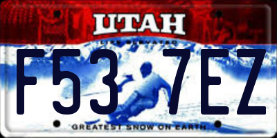 UT license plate F537EZ