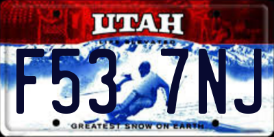 UT license plate F537NJ
