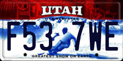 UT license plate F537WE
