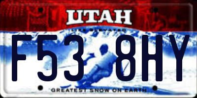 UT license plate F538HY
