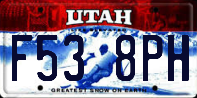 UT license plate F538PH