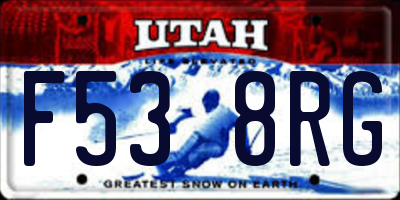 UT license plate F538RG