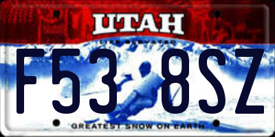 UT license plate F538SZ