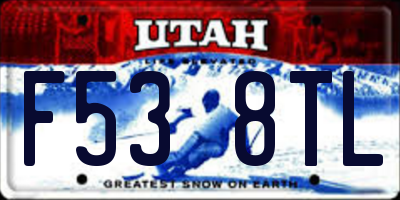 UT license plate F538TL