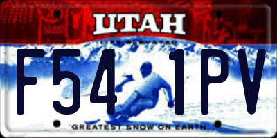UT license plate F541PV