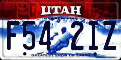 UT license plate F542IZ