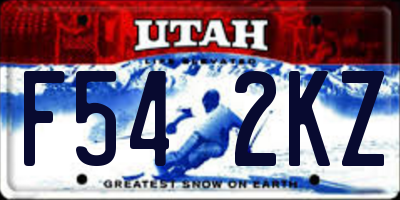 UT license plate F542KZ