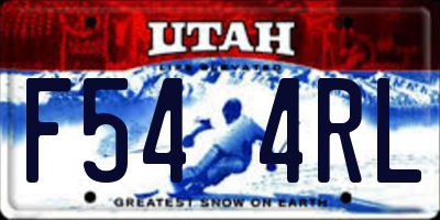 UT license plate F544RL
