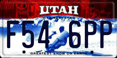 UT license plate F546PP