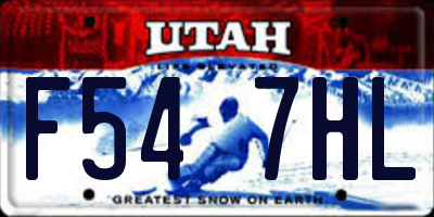 UT license plate F547HL