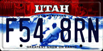 UT license plate F548RN