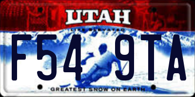 UT license plate F549TA