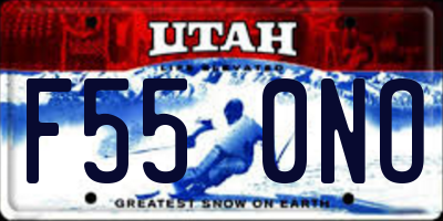 UT license plate F550NO
