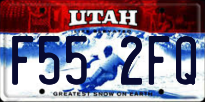 UT license plate F552FQ