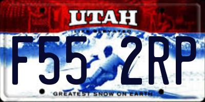 UT license plate F552RP