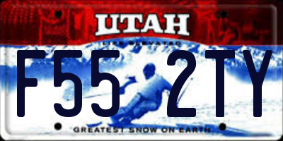 UT license plate F552TY