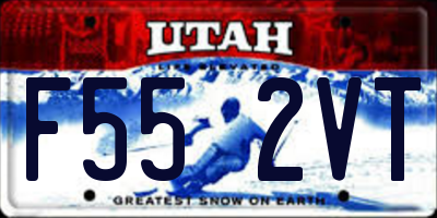 UT license plate F552VT