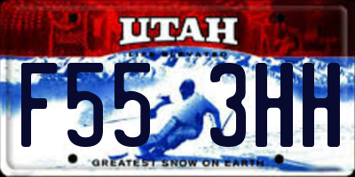 UT license plate F553HH